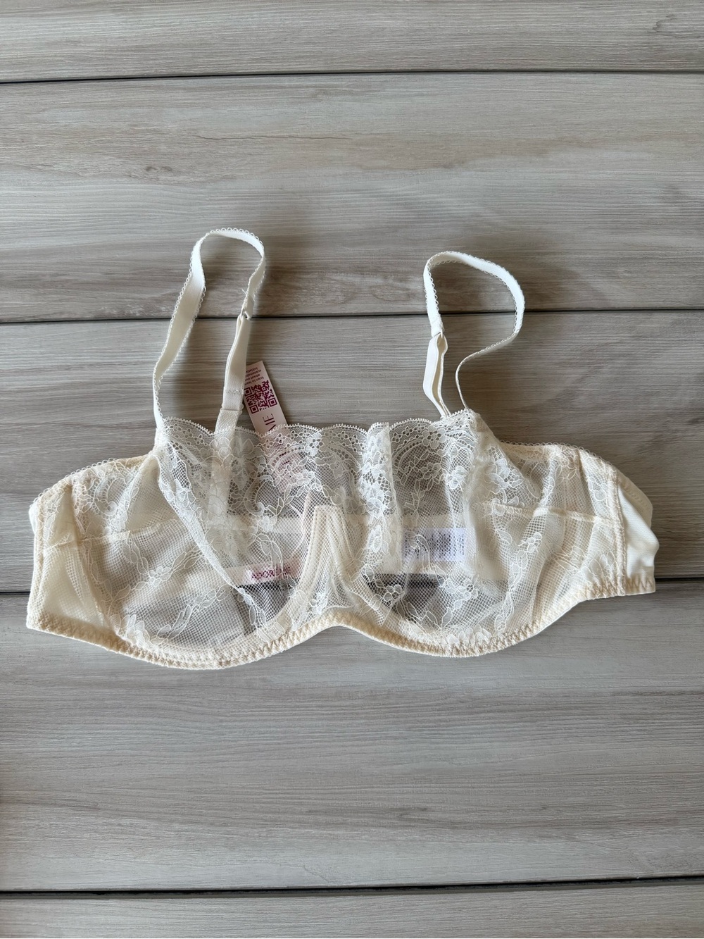 Adore Me Pamela Unlined Bra Beige 36C NWT IN PACKAGE